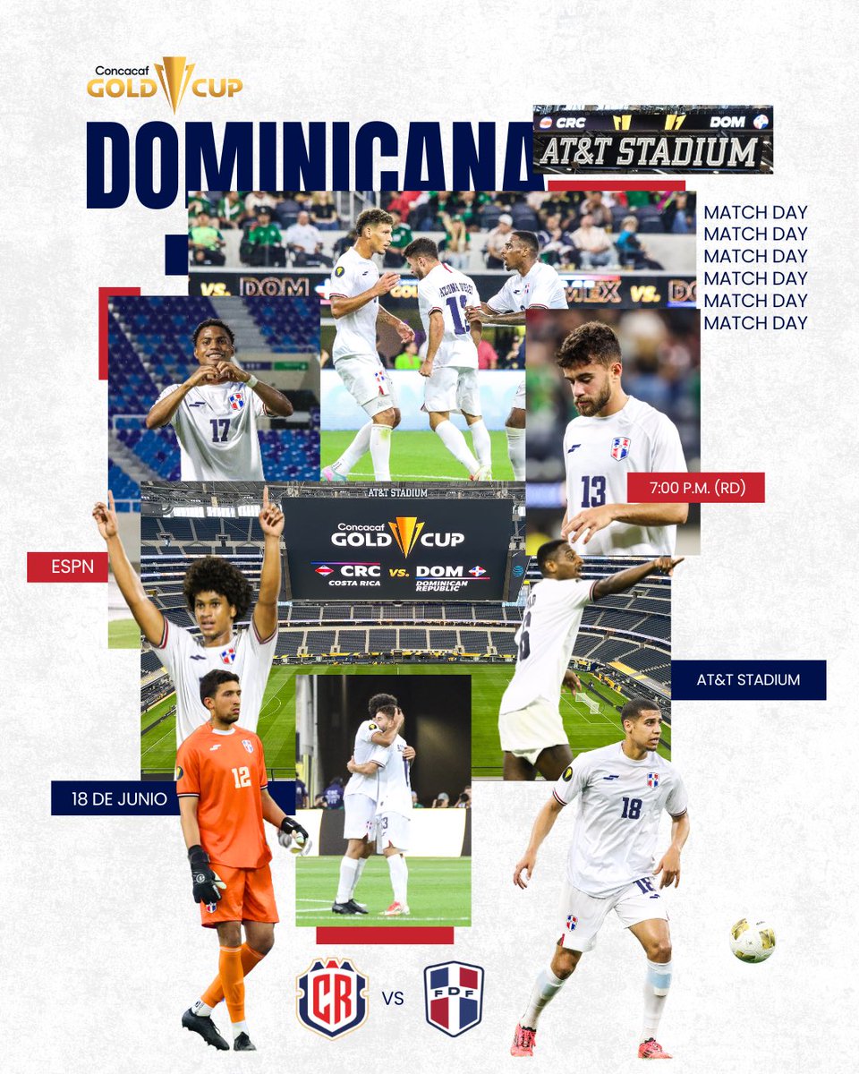 ¡HOY ES DÍA DE PARTIDO! 😎🔥🙌🏻

#CostaRica 🆚 #RepublicaDominicana 

En vivo por ESPN y Disney+