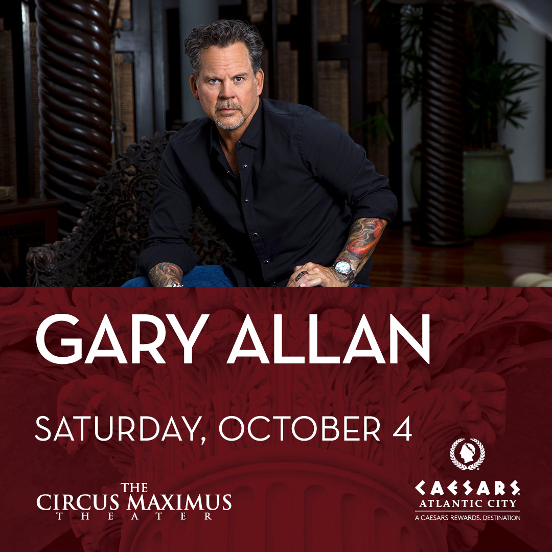 Experience the electrifying live performance of country music sensation Gary Allan on Saturday, October 4 at Circus Maximus Theater! 

Presale is happening NOW with code "COUNTRY" 🎤 

On Sale | Friday, 6/20 at 10 a.m.

  bit.ly/3HKR9AZ