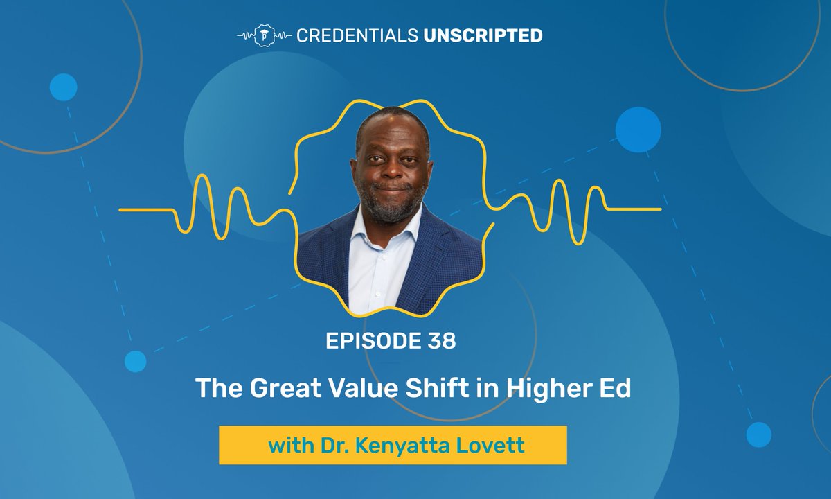 Instructure's tweet image. Higher education is at a turning point. 🎓

On #CredentialsUnscripted, Dr. Kenyatta Lovett of Education Strategy Group shares how institutions can adapt, stay relevant, and deliver real value.

🎧 Tune in: bit.ly/4jYeV9L

#EdTech #HigherEducation #Parchment