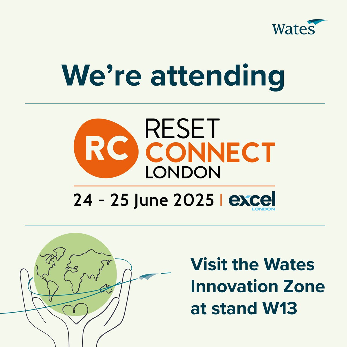 WatesGroup's tweet image. We’re at @ResetConnect London, the flagship event of London Climate Action Week.
Visit the Wates Innovation Zone (stand W13) to explore cutting-edge sustainable tech from our Innovation Partners.
Find out more: eu1.hubs.ly/H0l5yHJ0
#NetZero #Sustainability #ThrivingPlanet