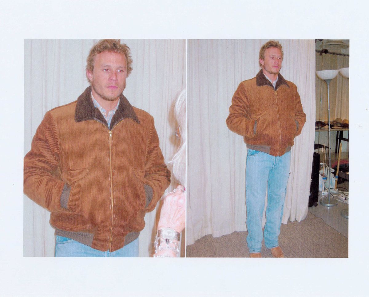 To celebrate the 20th anniversary and rerelease of #BrokebackMountain, THR brings you exclusive, rarely seen behind the scenes photos of Heath Ledger and Jake Gyllenhaal during one of their first costume fittings for the film