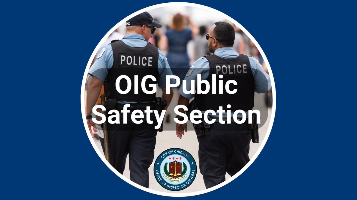 ChicagoOIG's tweet image. OIG conducts objective evaluations and operational reviews of Chicago’s public safety system to help:

✅ Increase public safety
✅ Protect civil liberties/rights
✅ Ensure police accountability
✅ Build stronger police-community relations

Learn more at igchicago.org/about-oig/our-….