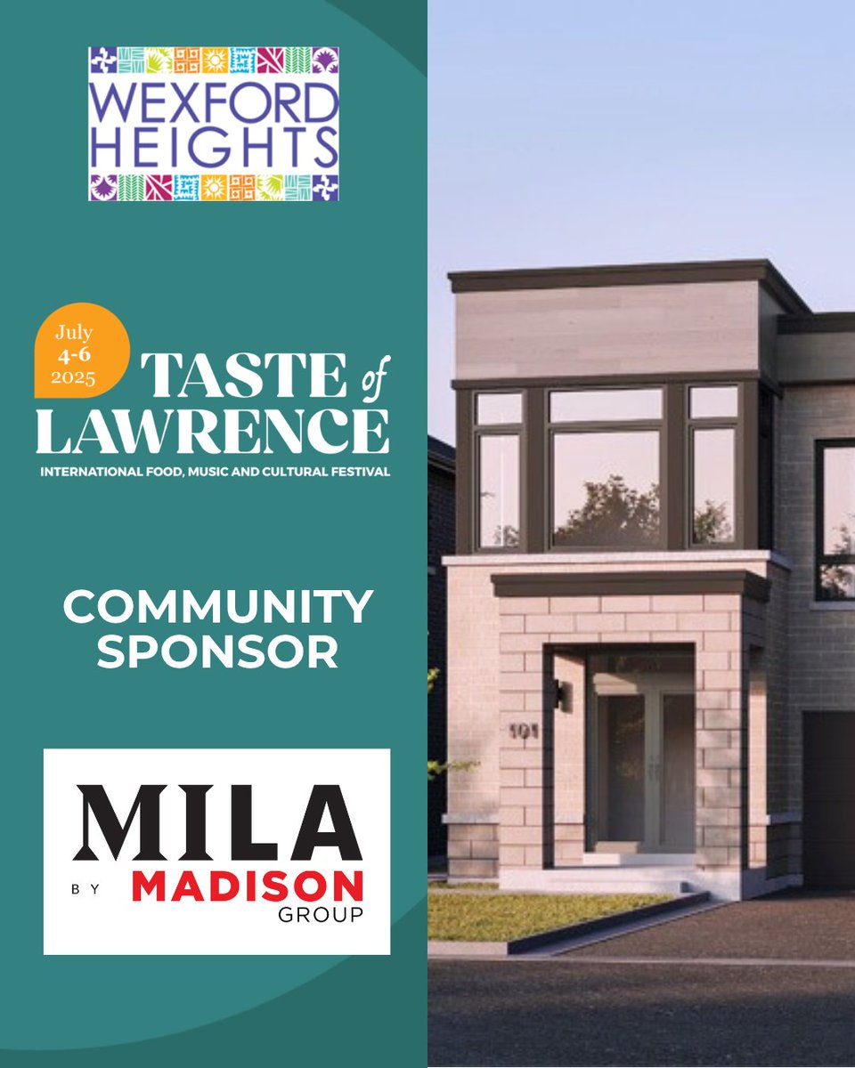 We’re excited to welcome Mila by Madison as a community sponsor of Taste of Lawrence 2025! 🎉🙌 Visit virtualsalesoffice.ca/mila/1-discove… and be sure to stop by their booth from July 4–6 at the festival!

#tasteoflawrence #TOL2025 #milamadison #scarboroughevents #streetfestival