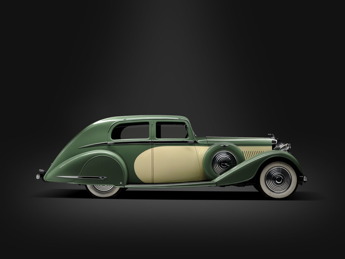 Concours of Elegance (@concoursuk) on Twitter photo CONFIRMED for Concours of Elegance: 1935 Bentley 20 25 Airline Saloon
With its deliberately aerodynamic shape and graceful sloping tail this 20 25 Airline Saloon is the epitome of ‘Art Deco’ pre war styling. Just two were built to this Airline design.
Presented by <a href="/alangesoehne/">A. Lange und Söhne</a> CONFIRMED for Concours of Elegance: 1935 Bentley 20 25 Airline Saloon
With its deliberately aerodynamic shape and graceful sloping tail this 20 25 Airline Saloon is the epitome of ‘Art Deco’ pre war styling. Just two were built to this Airline design.
Presented by <a href="/alangesoehne/">A. Lange und Söhne</a>
