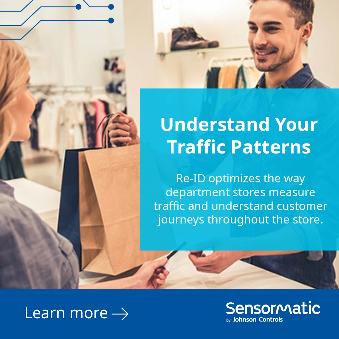 Sensormatic Solutions (@sensormatic) on Twitter photo Department stores have unique people-counting needs. With Re-ID from <a href="/Sensormatic/">Sensormatic Solutions</a> Solutions, department stores can get accurate foot-traffic data, understand the customer journey, and more.
Check out our new blog to learn more: ow.ly/p5mN50Wb1qM
#ShopperTrakAnalytics Department stores have unique people-counting needs. With Re-ID from <a href="/Sensormatic/">Sensormatic Solutions</a> Solutions, department stores can get accurate foot-traffic data, understand the customer journey, and more.
Check out our new blog to learn more: ow.ly/p5mN50Wb1qM
#ShopperTrakAnalytics