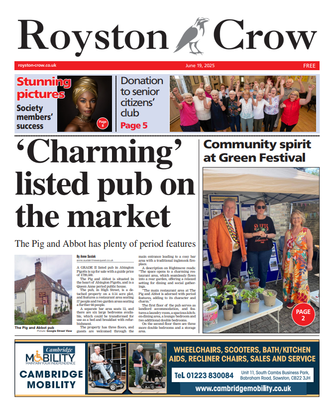 In tomorrow's Crow...🐦‍⬛#TomorrowsPapersToday
🍺'Charming' listed pub on market
🟢Community spirit at Green Festival
📸Photographic society celebrates success
And more! Pick up your copy tomorrow