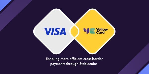Yellow Card🤝Visa

Yellow Card is teaming up with <a href="/Visa/">Visa</a> to enhance stablecoin settlement infrastructure in emerging markets. Together, we’ll make cross-border payments quicker and more efficient through the power of blockchain innovation. 

Learn more: buff.ly/I0bx8tF