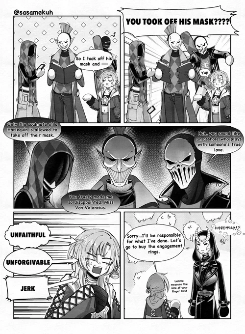 【Modern AU】Hence, they are engaged… BAZINGA🤡

#nocturneofoblivion #roguetrader #rogue_trader #rogue_artist #wh40k #warhammer40k #WarhammerArt 