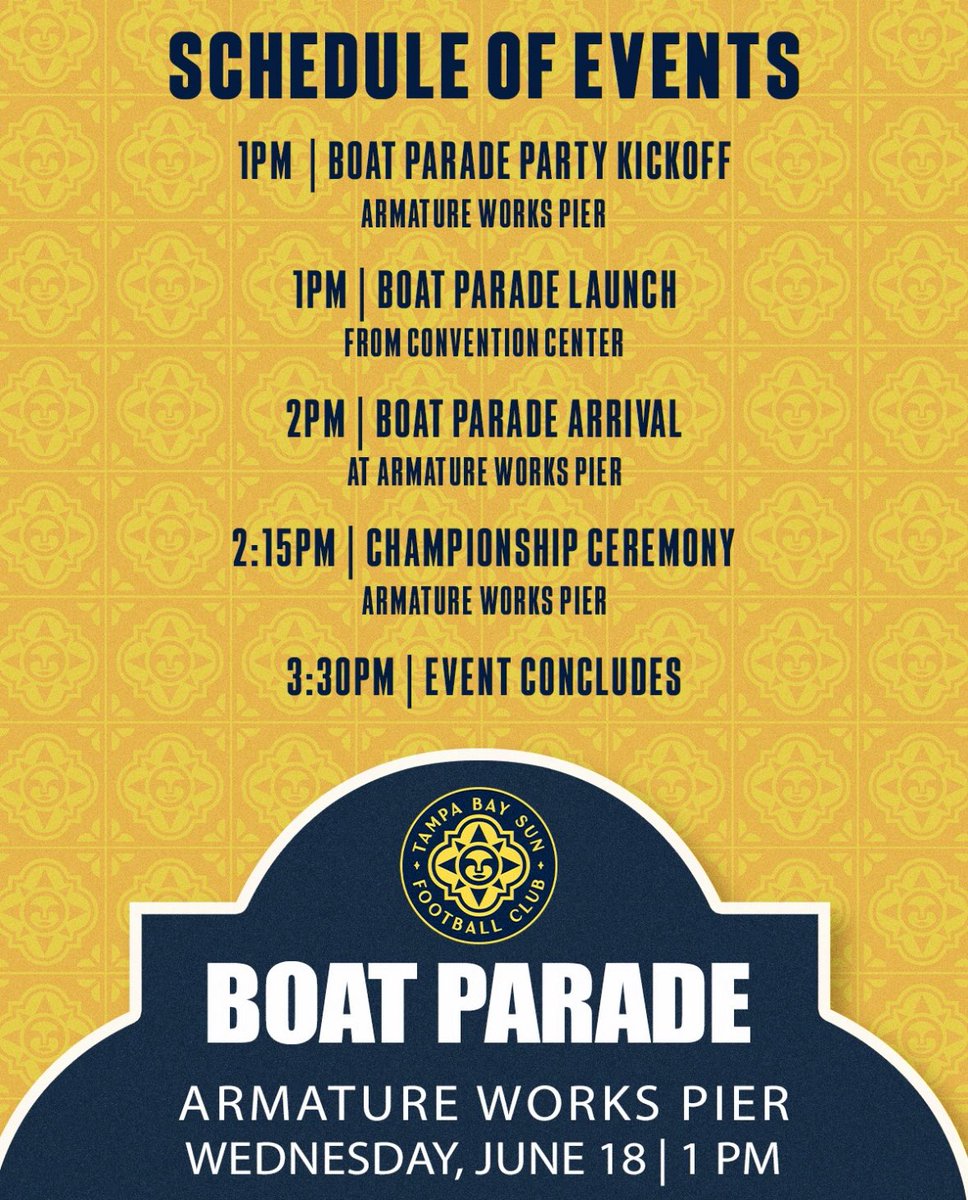 When the other Tampa Bay teams didn't quite make the mark, the <a href="/TampaBaySunFC/">Tampa Bay Sun FC</a> Women's Soccer made it happen in their inaugural season! #GoSunGo
Congratulations!! 
Go celebrate with them today!