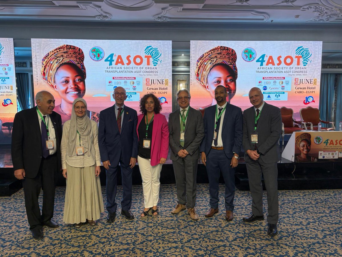 🌍 Honored to join the 4th ASOT Congress in Cairo as a collaborating society!
Our own Dr. Chloë Ballesté &amp; Dr. David Paredes shared global insights on donation &amp; transplantation, training, and capacity building.
Thanks to @ASOT_Africa, Dr. Saadi &amp; Dr. Hassaballa