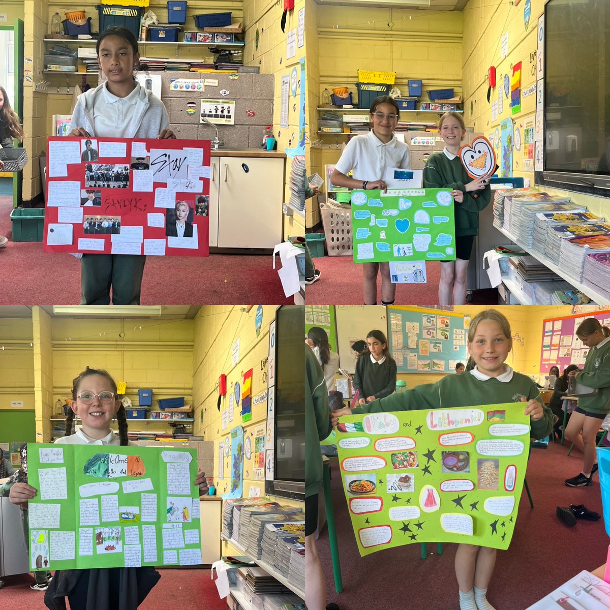 Ms Connolly's 4th Class girls proudly presenting their genius projects today!