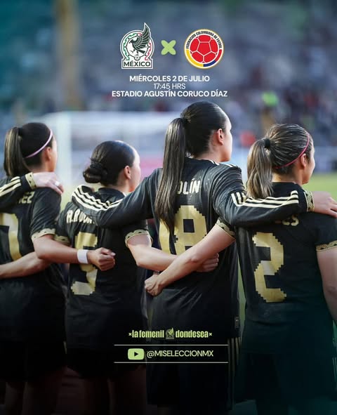 Ellas en el Deporte (@ellasdeporte) on Twitter photo 🚨 <a href="/Miseleccionfem/">Selección Nacional de México Femenil</a> se medirá ante <a href="/FCFSeleccionCol/">Selección Colombia</a> en dos amistosos de preparación imperdibles:
📅 27 de junio | ⏰ 20:00 hrs
🏟️ Estadio Olímpico Benito Juárez
📅 2 de julio | ⏰ 17:45 hrs
🏟️ Estadio Agustín Coruco Díaz
¡A apoyar al Tri femenil en estos duelos de nivel! 🚨 <a href="/Miseleccionfem/">Selección Nacional de México Femenil</a> se medirá ante <a href="/FCFSeleccionCol/">Selección Colombia</a> en dos amistosos de preparación imperdibles:
📅 27 de junio | ⏰ 20:00 hrs
🏟️ Estadio Olímpico Benito Juárez
📅 2 de julio | ⏰ 17:45 hrs
🏟️ Estadio Agustín Coruco Díaz
¡A apoyar al Tri femenil en estos duelos de nivel!
