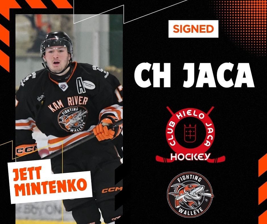 🚨Advancement Alert 🚨

Congrats to Fighting Walleye graduate Jett Mintenko on signing his first pro contract with Club Hielo Jaca, which plays in Spain's Liga Nacional de Hockey Hielo.

Best of luck in your next chapter, Jett!