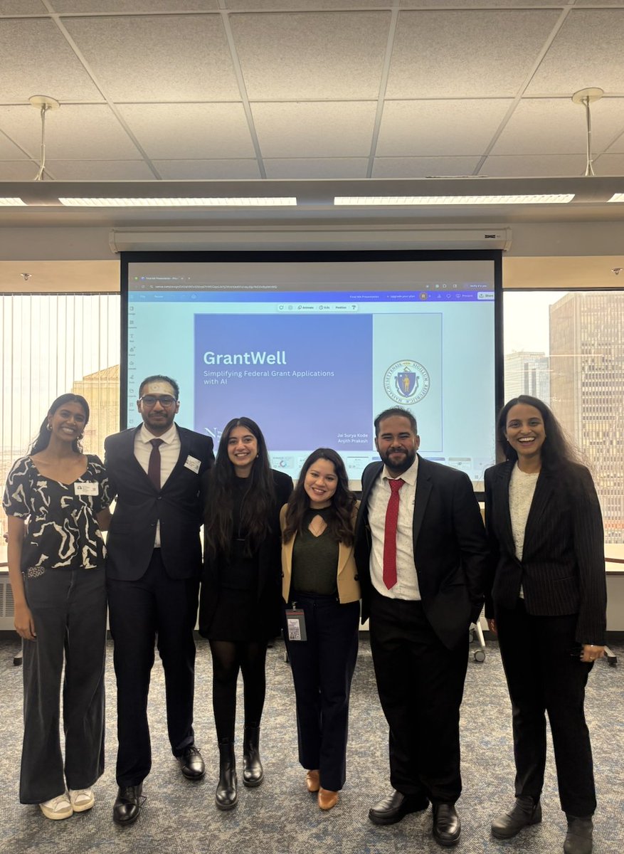 Yesterday, <a href="/Northeastern/">Northeastern U.</a> students in the AI for Impact Co-op program presented the products they developed in collaboration with <a href="/MassGov/">Mass.gov</a>, showing how AI can serve for public good.

🔗Learn more: burnes.northeastern.edu/ai-for-impact-…