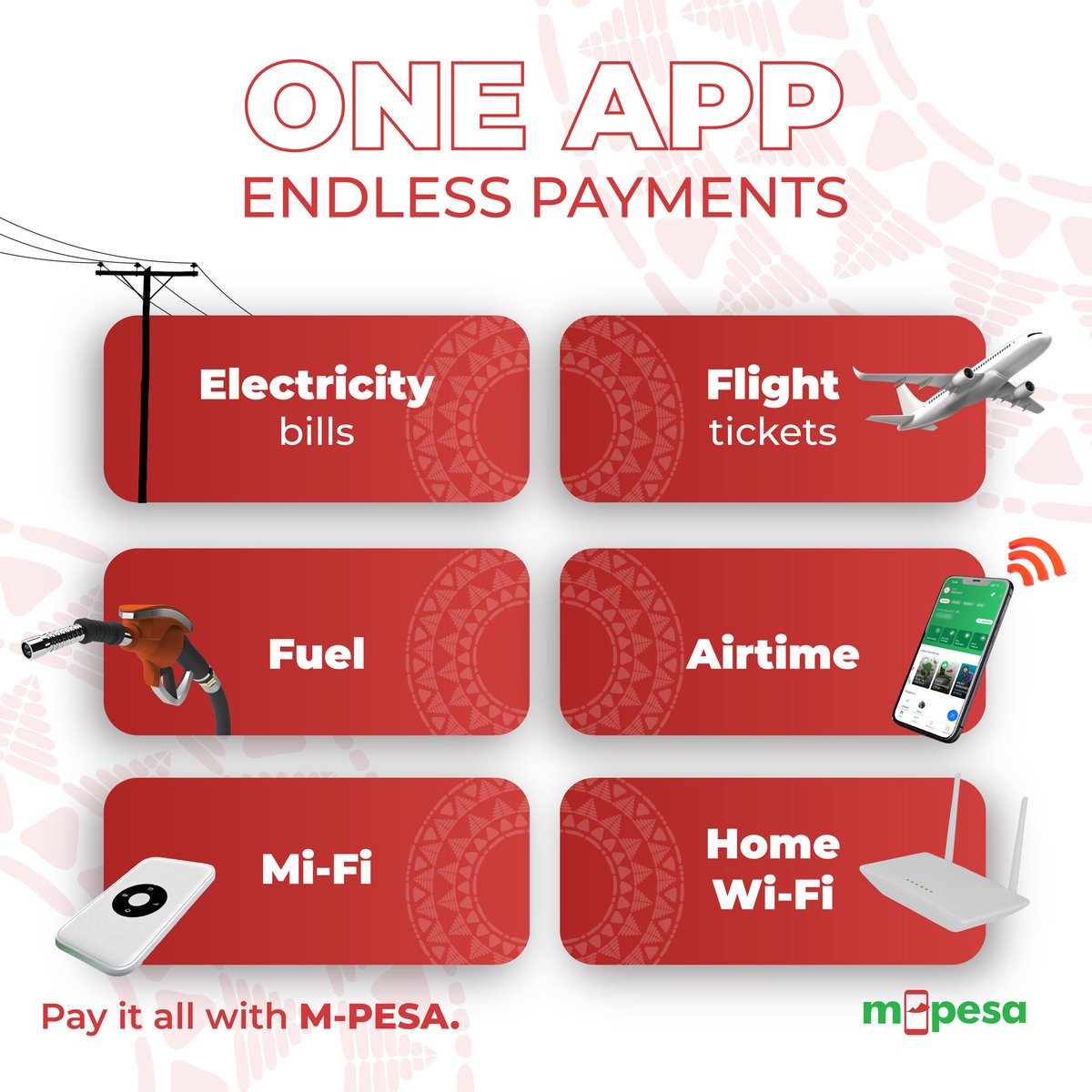 Your daily payments, sorted. 
With M-PESA, handle everything from airtime to airline tickets in one seamless experience.

Need assistance? Reach us on Telegram: @MPesaETCustomerCare

#MPESASafaricom #MPESAEthiopia