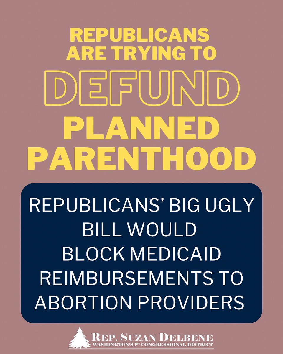 Republicans are trying to defund Planned Parenthood &amp; strip health care from millions. Abortion care is health care. These extreme attacks on reproductive freedom are dangerous &amp; must stop.