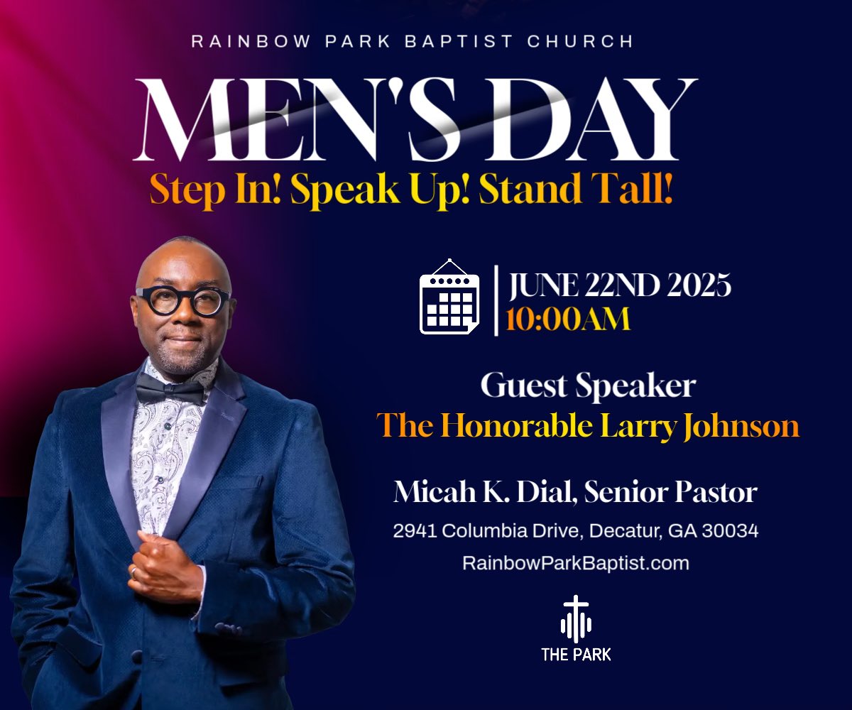 Reach4Wellness's tweet image. Join us for Men’s Day at Rainbow Baptist Church with Pastor Micah Dial