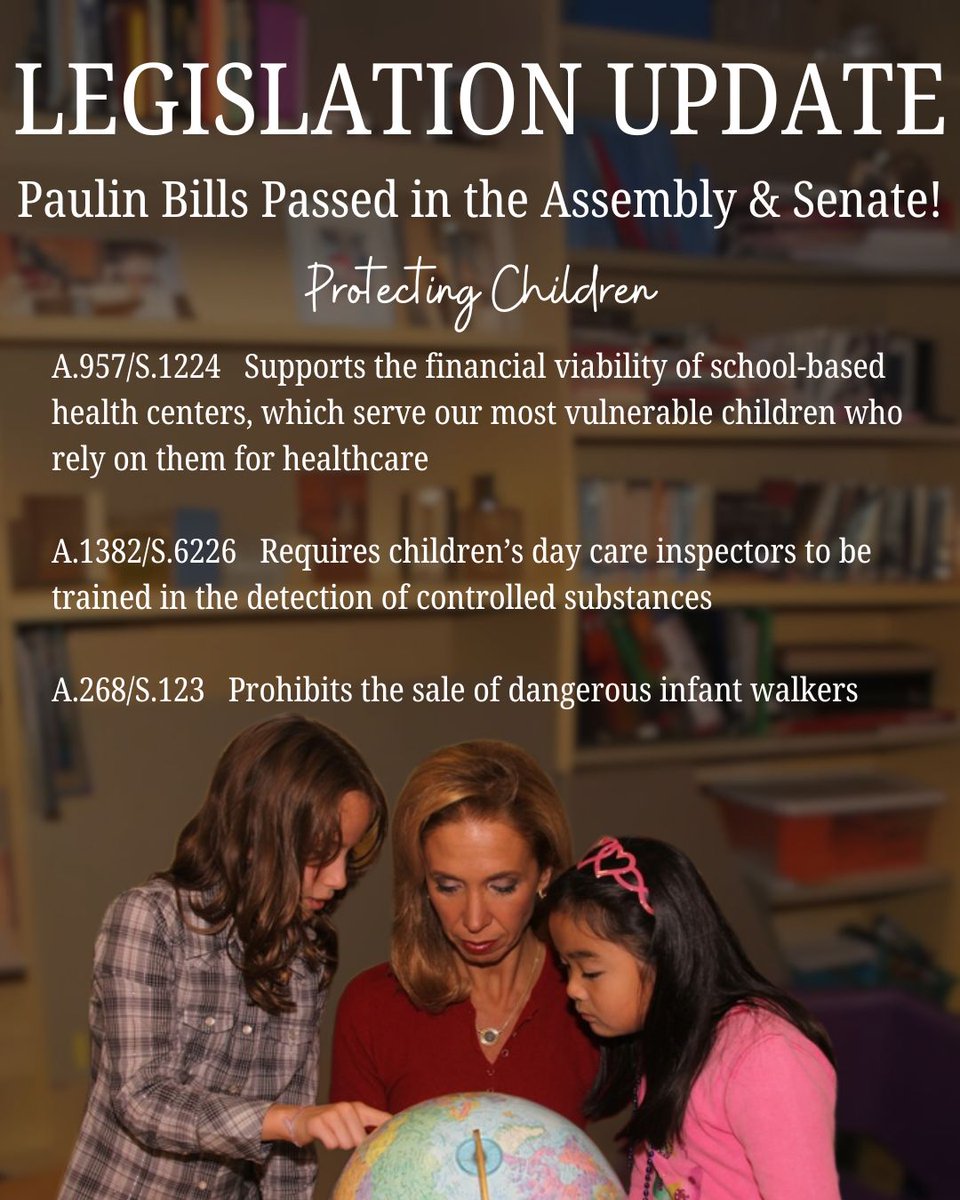 AmyPaulin's tweet image. When we safeguard our children, we protect our future and the future of New York State. Three more of my bills to protect children have now passed in the Assembly and Senate