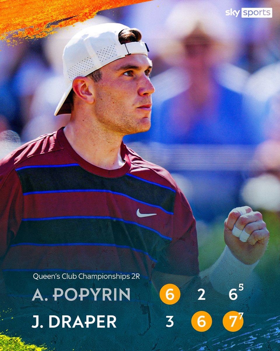 Jack Draper comes back from a set down to progress to the Queen's quarter-finals!🔥