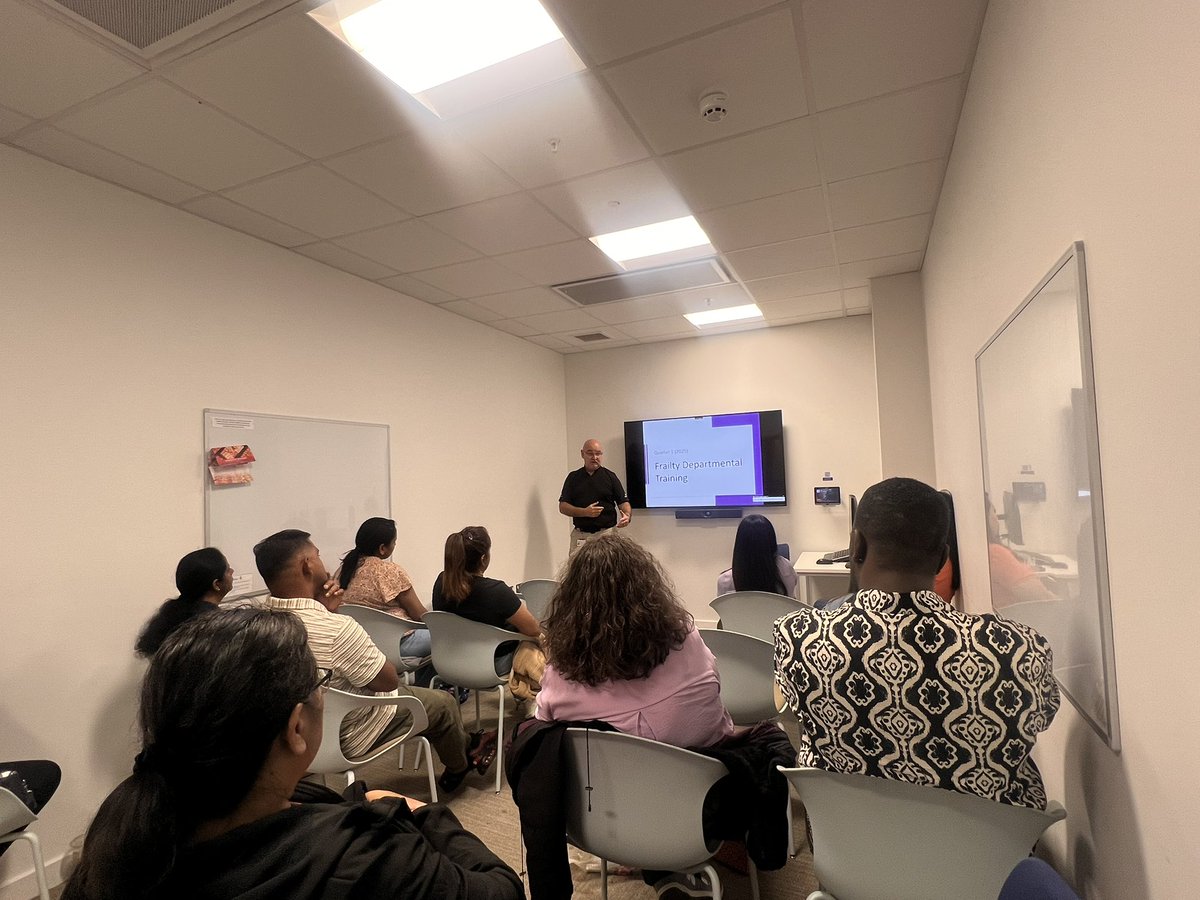 deromeantido's tweet photo. Another great day of frailty departmental training! Loved the case discussions, team input & focus on person-centred care. Grateful for the energy & commitment from everyone — learning never stops, and neither does our drive to improve! 🙌
#FrailtyCare #Teamwork #Education https://t.co/EYGWVu76bx