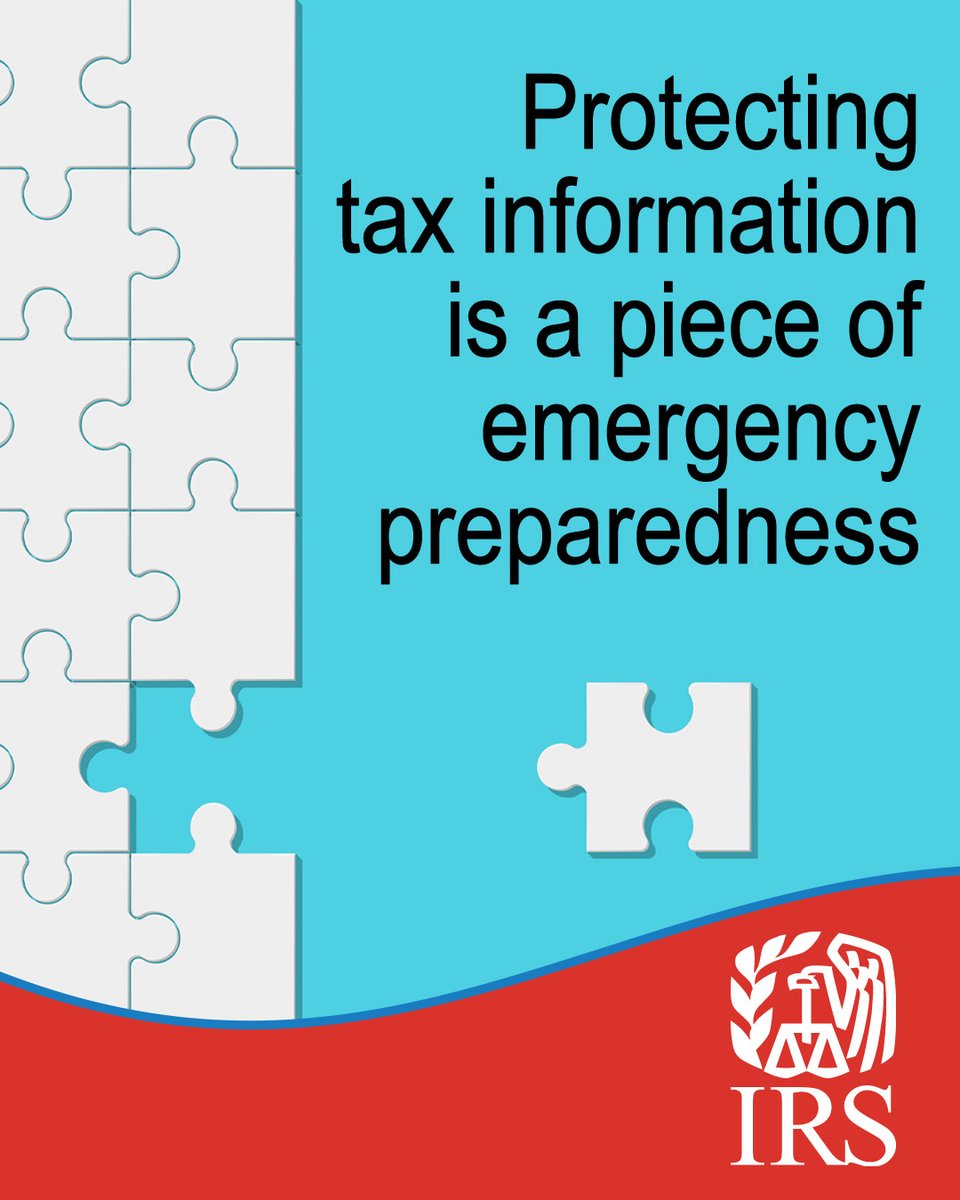 Wildfires are generally more common during the summer. The #IRS reminds you to include in your emergency preparedness plan steps to protect your tax-related information. ow.ly/pEqA50W4GpQ