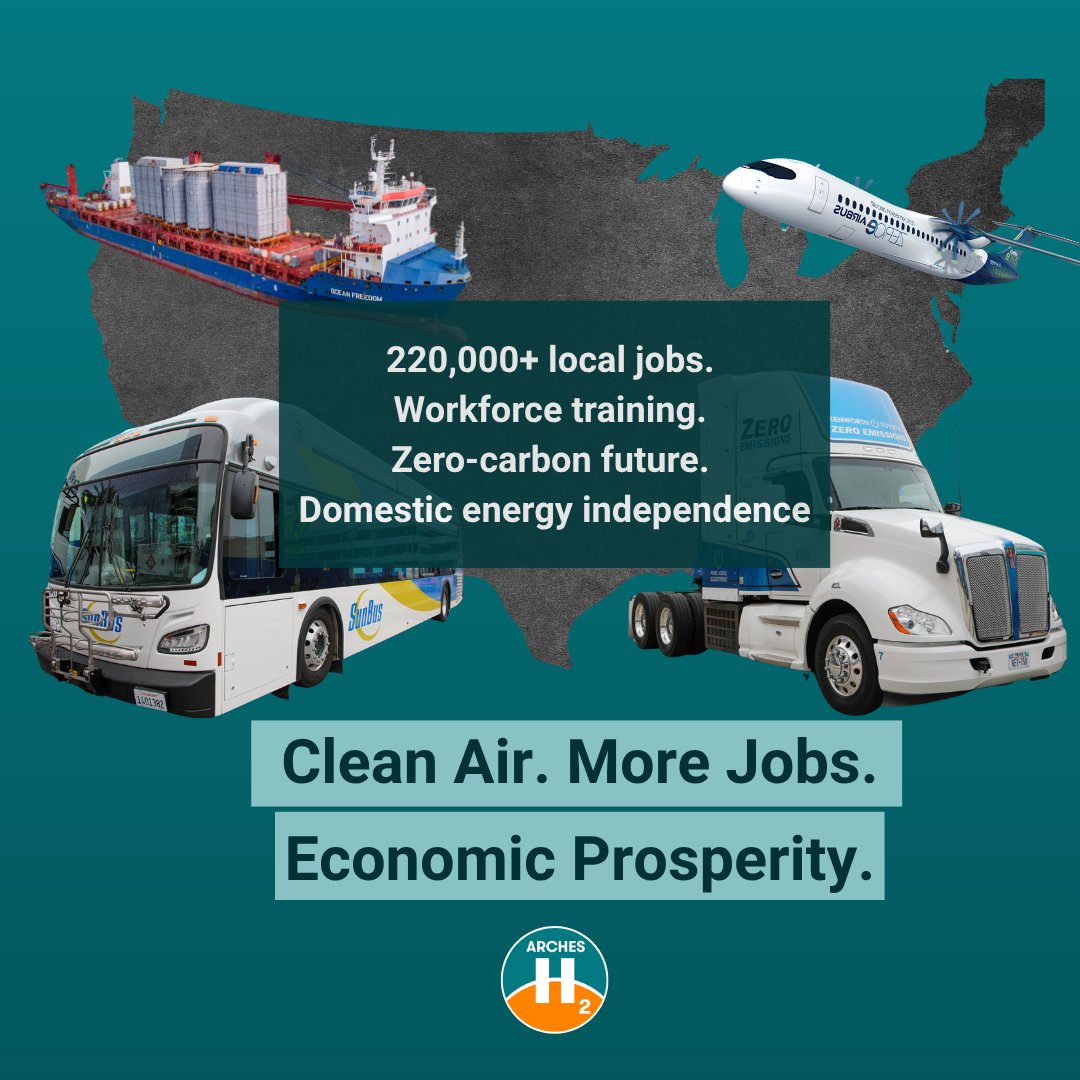 ARCHES_H2's tweet image. 220,000+ local jobs. Workforce training. Zero-carbon future. Domestic energy independence.
This is what ARCHES is building. See our story on Advancements with Ted Danson, Saturday 6/21 at 5 p.m. PT / 8 p.m. ET 📺
#HydrogenEconomy #LocalJobs #ARCHES #CleanEnergy