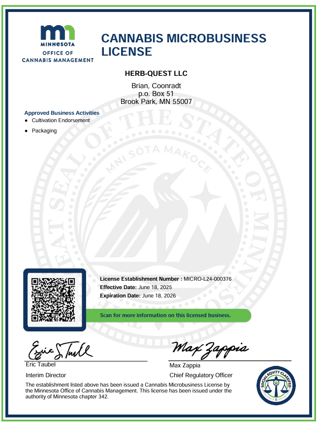 Minnesota issues it's first cannabis business license.

fox21online.com/2025/06/18/min…

#Cannabis #Marijuana #Minnesota #business