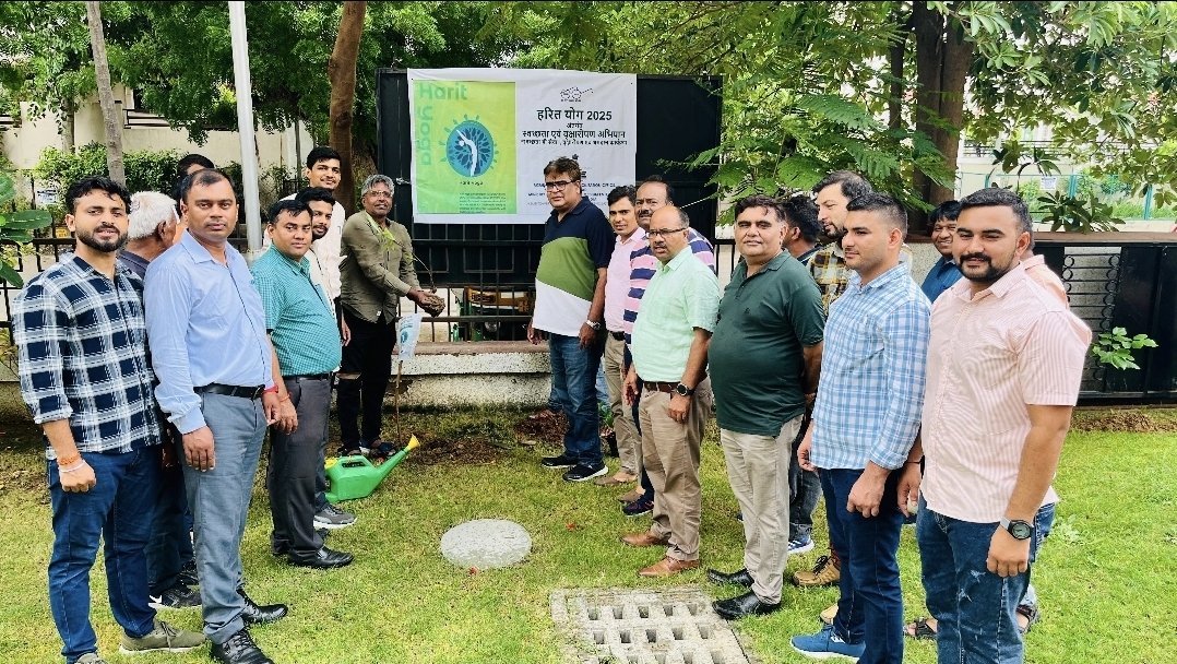 Plantation, cleanliness drive,  organised under Harityog  on 18.06.2925 by MSME-DFO Ahmedabad  ,  all officers and staffs of MSME-DFO Ahmedabad contributed to make Harityog successful.