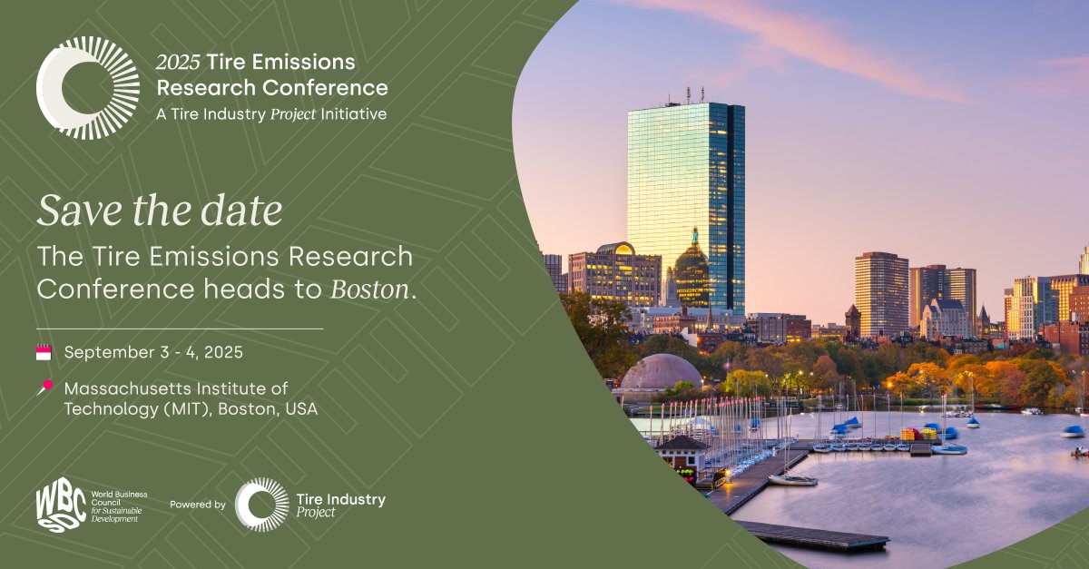 HEIresearch's tweet image. HEI is proud to spotlight the 2025 Tire Emissions Research Conference hosted by @wbcsd_tip, on Sept 3–4 in Boston. Global experts will explore the latest science on tire &amp;amp; road wear particles. HEI investigators will host a special session, stay tuned!
🔗: tinyurl.com/mwrwry73