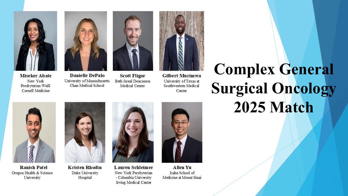 Congratulations. We are so excited to welcome an incredible group of future surgical oncologists.