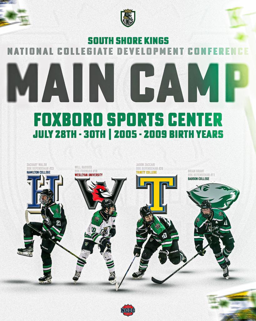 xyz - South Shore Kings (@ssk_hockey) on Twitter photo Our #NCDC Main Camp is set for July 28th - 30th at our home facility, the Foxboro Sports Center!
For more information, contact GM/Head Coach Tyler Holske - tholske@edgesportsgroup.com Our #NCDC Main Camp is set for July 28th - 30th at our home facility, the Foxboro Sports Center!
For more information, contact GM/Head Coach Tyler Holske - tholske@edgesportsgroup.com