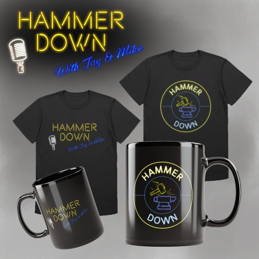 🎤To commemorate the Final Episode Ever of #HammerDown, we're offering exclusive merch to celebrate the incredible journey of Jay &amp; Mike. Don’t miss your chance to own a piece of Hammer Down history—once it’s gone, it’s gone for good!
Shop now: cable14-shop.fourthwall.com/en-cad
