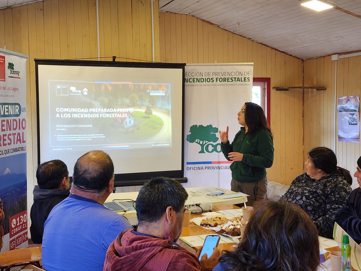 conaf_loslagos's tweet image. En terreno el equipo de prevención de incendios forestales de Conaf Osorno realizó capacitación de Comunidades Preparadas para la prevención de incendios a los sectores de Quilquilco y Lololhue en la comuna de San Pablo @conaf_minagri