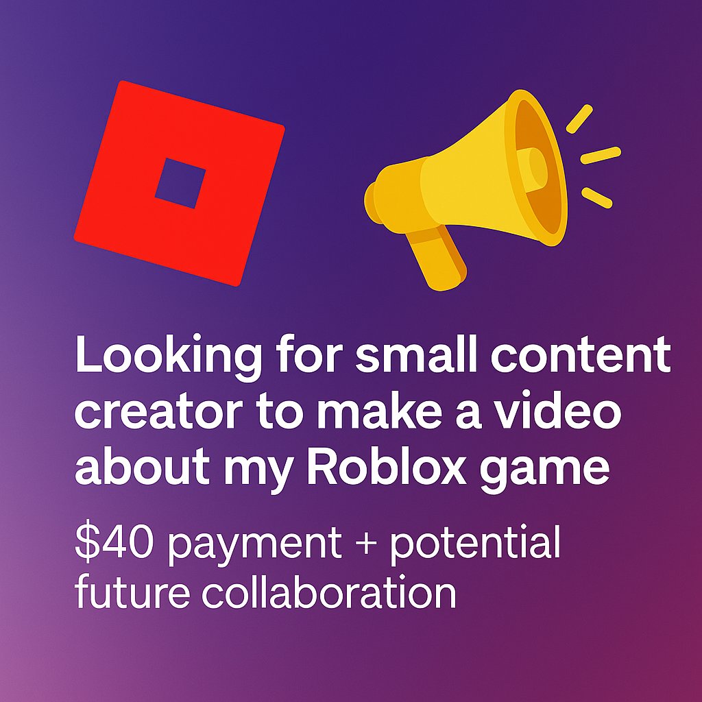 MikeRobloxDev's tweet image. #ROBLOX #RobloxDev #robloxart #advertisement #gamedev