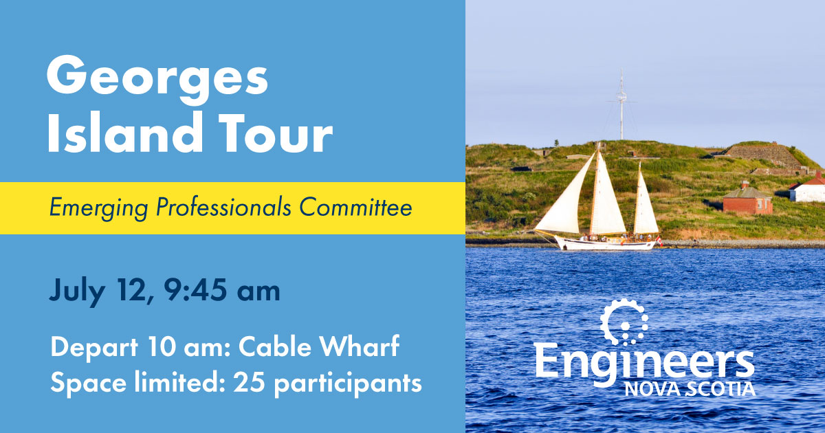 EngineersNS's tweet image. Catch the ferry for a scenic Saturday escape to Georges Island with us!
In July, let's explore one of Halifax’s iconic landmarks while soaking up fresh air and the summer breeze. Non-members are welcome too!
Register now at engineersnovascotia.ca/events/view/?e…