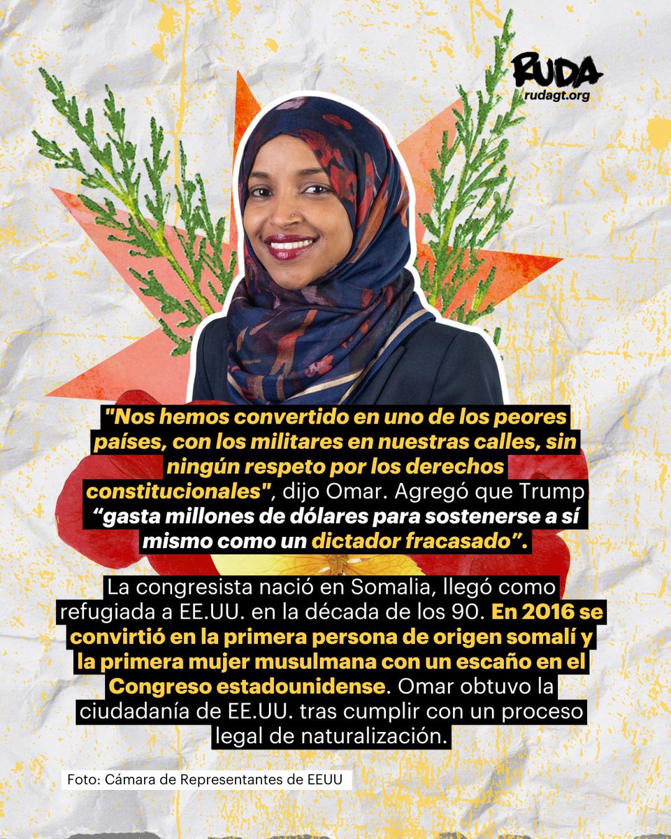 🇺🇸🏛️La congresista, Ilhan Omar, llamó "dictador fracasado" a Trump. Ahora, el fiscal de Florida pide "desnaturalizar y deportar" a la legisladora. 🤔¿Qué opinas de esta reacción?

✊🏽#LasQueLuchan