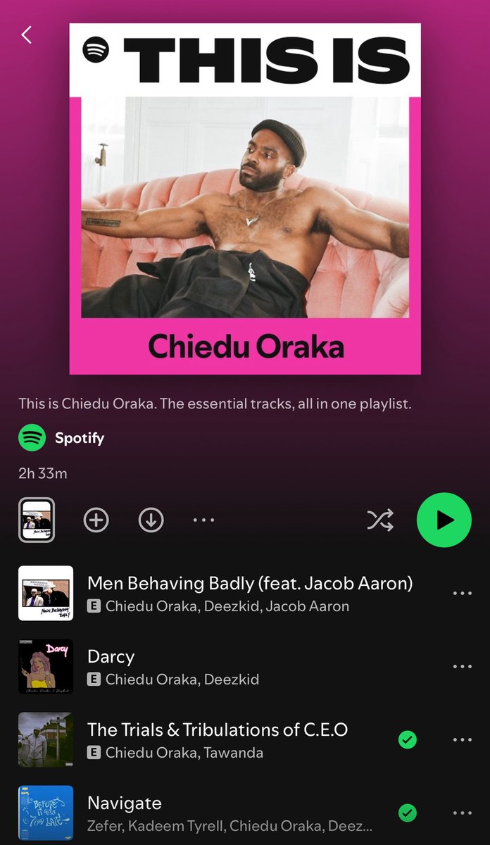 This is Chiedu Oraka 

Thank you <a href="/SpotifyUK/">Spotify UK & Ireland</a> 👏🏿
