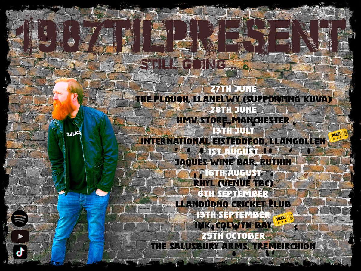 🚨 New gig 🚨 

I’ll be returning to the @salusburyarms in Tremeirchion in October. See you there.