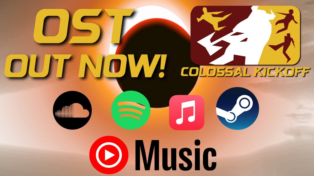 I'm..I'm just now getting word that the Colossal Kickoff Original Soundtrack has just been released on a global scale! Featuring 9 bumping songs that will make you scream Goaaal! 

music.apple.com/us/album/colos…

open.spotify.com/album/5pO2yGjG…

on.soundcloud.com/cbtFU9yXRWPkUB…

music.youtube.com/playlist?list=…