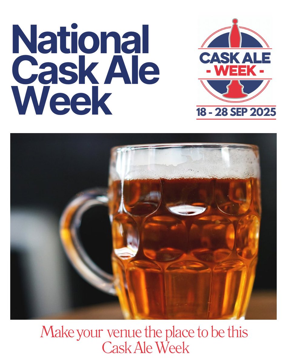 caskaleweek's tweet image. 1/2
The countdown is on! Cask Ale Week returns from 18th-28th Sept!
With just 3 months to go, now’s the perfect time to start planning how you’ll get involved in this nationwide campaign that champions great cask ale and the pubs and breweries that serve it.