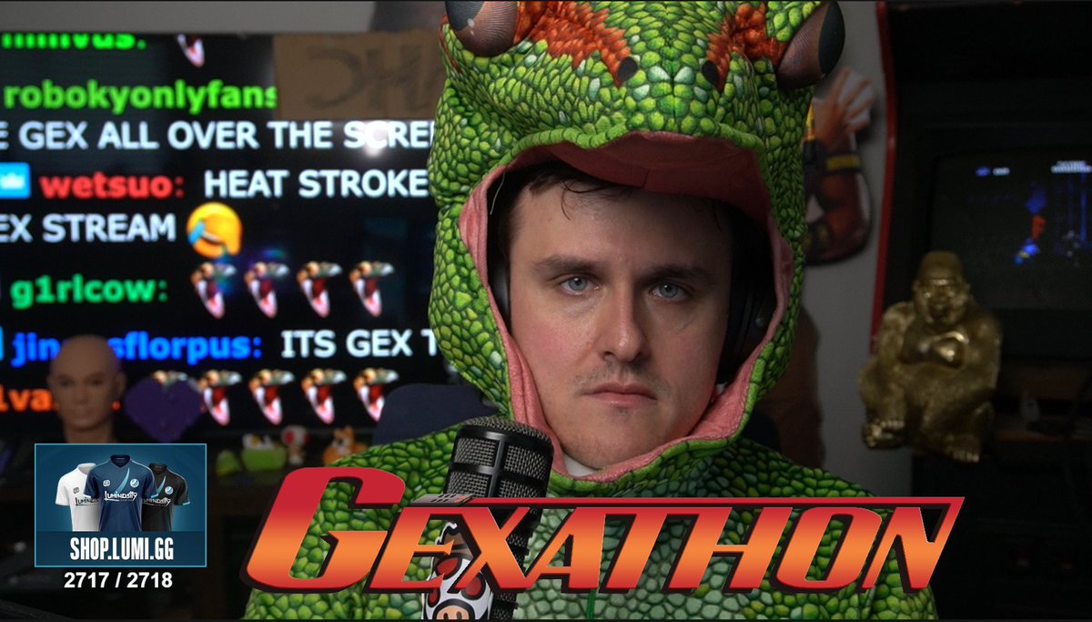 GEXATHON IS LIVE

ALL 3 GEX GAMES
12+ HOURS OF STICKY GEX ACTION
$1 TO CHARITY EVERY TIME GEX TALKS