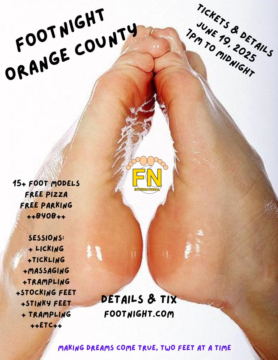 👣footnight.com👣 (@footnight) on Twitter photo NOTE: <a href="/FootnightOC/">FootnightOC</a> has some of the sexiest feet in town. Not seen on Social Media. These events are discreet, private and have soles that will steal your soul LIMITED CAPACITY, ONLY A FEW TIX LEFT! footnight.com/event/footnigh… NOTE: <a href="/FootnightOC/">FootnightOC</a> has some of the sexiest feet in town. Not seen on Social Media. These events are discreet, private and have soles that will steal your soul LIMITED CAPACITY, ONLY A FEW TIX LEFT! footnight.com/event/footnigh…