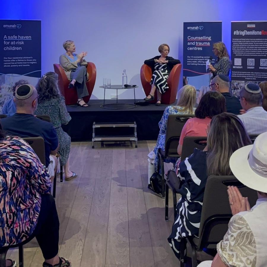 Last night South Hampstead Synagogue and <a href="/BritishEmunah/">British Emunah</a>, together with the Hostages and Missing Families Forum UK hosted Iris Haim in conversation with Trudy Gold. A truly inspirational evening.