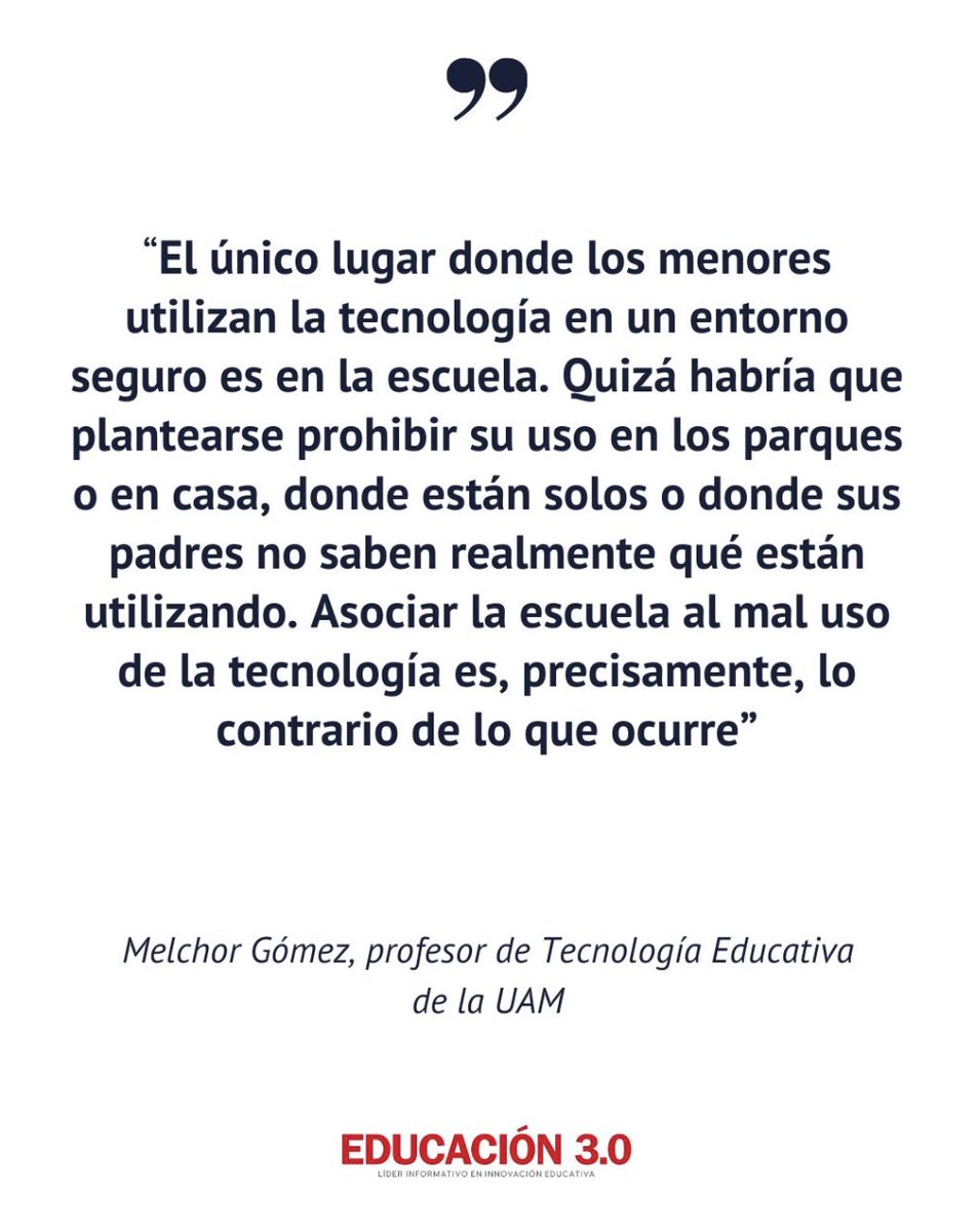 Educación Digital e Innovación (@edinnovauam) on Twitter photo Compartimos esta declaración de <a href="/melchor/">Melchor Gómez</a> extraída del #EncuentroEDUCACION3_0 que se celebró el pasado jueves!
Un debate sobre el uso o no de la tecnología educativa en las aulas.
Puedes encontrar el referido completo en 👉 youtube.com/watch?v=0BLJTc…
<a href="/educacion3_0/">EDUCACIÓN 3.0</a> Compartimos esta declaración de <a href="/melchor/">Melchor Gómez</a> extraída del #EncuentroEDUCACION3_0 que se celebró el pasado jueves!
Un debate sobre el uso o no de la tecnología educativa en las aulas.
Puedes encontrar el referido completo en 👉 youtube.com/watch?v=0BLJTc…
<a href="/educacion3_0/">EDUCACIÓN 3.0</a>