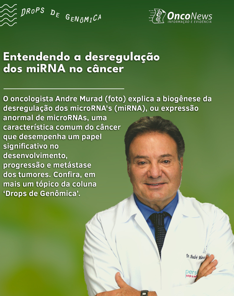 O processamento de pri-miRNAs é regulado por sinais internos e externos. No câncer, essa etapa é alterada por hipóxia, mutações genéticas e alterações transcricionais que afetam os componentes do complexo microprocessador DROSHA e DGCR8. Saiba mais: tinyurl.com/s5nywyk4