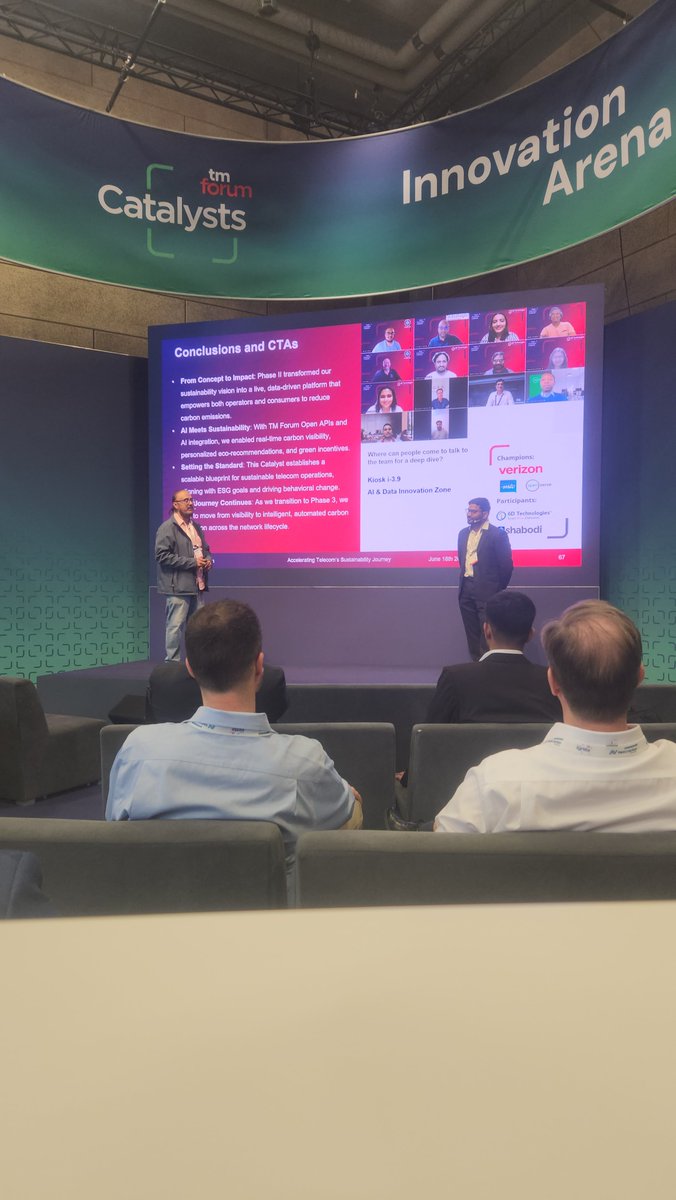 🌍 On Day 2 of <a href="/tmforumorg/">TM Forum</a> #DTWIgnite 2025, our Co-Founder &amp; CTO Harpreet Geekee joined the Innovation Arena to showcase our Catalyst: Accelerating telecom’s sustainability journey – Phase II 🌱

We’re helping CSPs embed real-time emissions insights with genAI + Open APIs.

🔗
