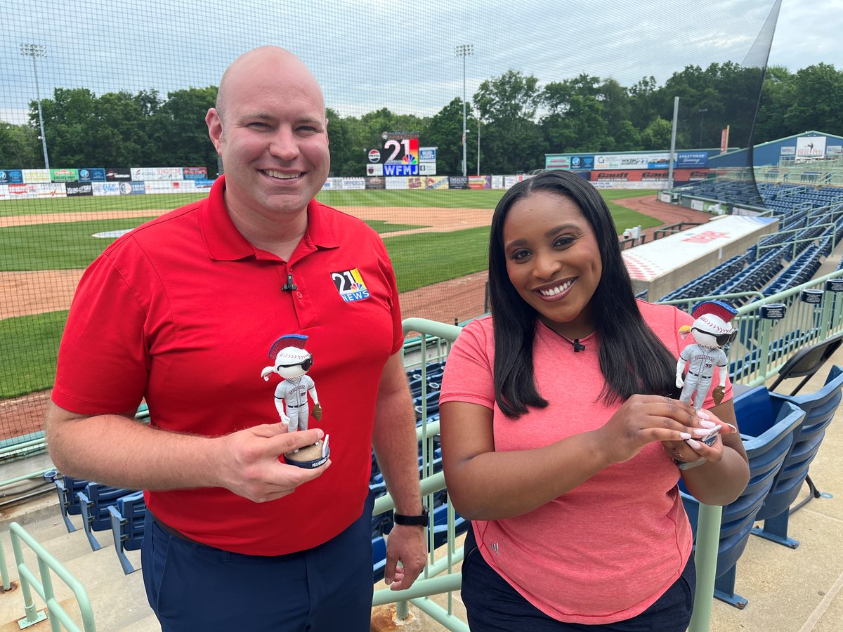 21 WFMJ (@21wfmj) on Twitter photo . <a href="/SteveWFMJ/">Steve Vesey</a> and <a href="/MalayWFMJ/">Malaynia Spiva</a> were at Eastwood Field yesterday, taping a promo for the <a href="/mvscrappers/">Mahoning Valley Scrappers</a> bobblehead nights. The first giveaway is the “Major League” bobblehead. The first 1,000 fans will receive one at the game on Saturday, June 28th! . <a href="/SteveWFMJ/">Steve Vesey</a> and <a href="/MalayWFMJ/">Malaynia Spiva</a> were at Eastwood Field yesterday, taping a promo for the <a href="/mvscrappers/">Mahoning Valley Scrappers</a> bobblehead nights. The first giveaway is the “Major League” bobblehead. The first 1,000 fans will receive one at the game on Saturday, June 28th!