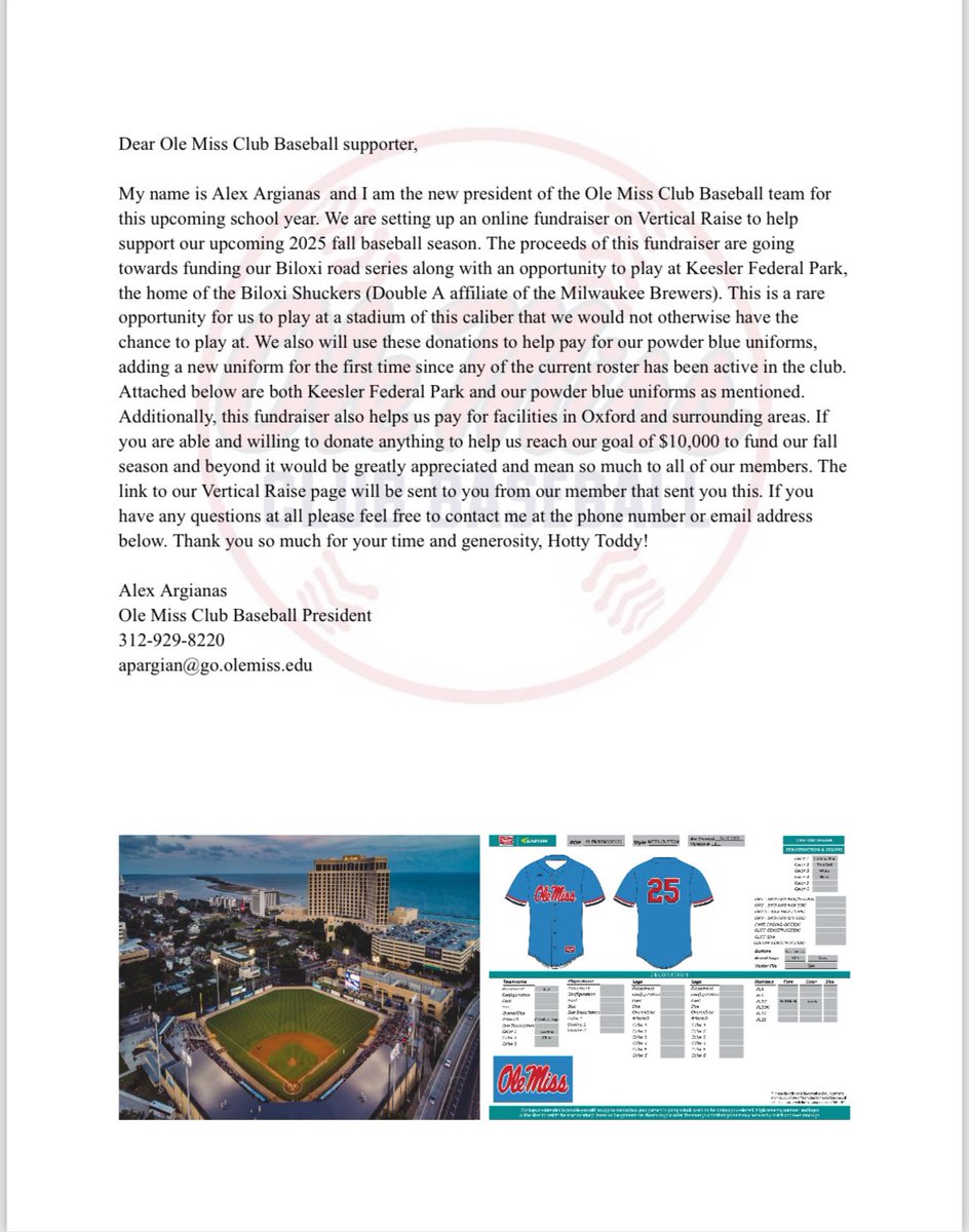 Hey Rebel Fans! Please help our fundraiser by donating with the QR link to help us reach our goal of $10,000. This will help with our plans of powder blue uniforms &amp; a field rental in the Biloxi Shuckers stadium! We thank you for your support! #hottytoddy #fundraiser