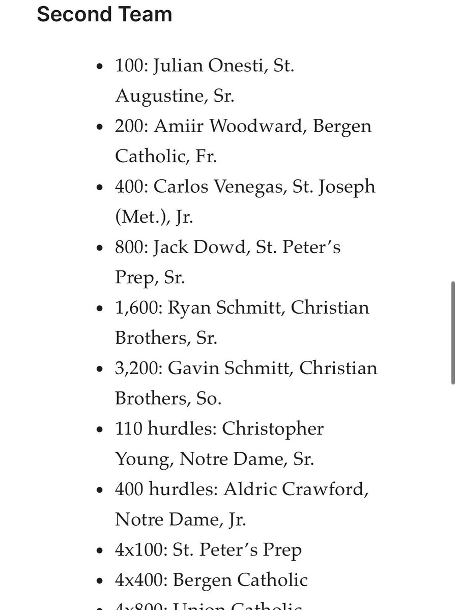 Congrats to Carlos Venegas ‘26 on a huge achievement: 2nd team all Non-Public for the 400. Great job Carlos! #Year1 #FAIR #Joes #ALLIN <a href="/_CoachHarding/">Coach Liam Harding</a> <a href="/coreyannan360/">Corey Annan</a> <a href="/carlosvenegas08/">Carlos Venegas</a> <a href="/njmilesplit/">MileSplit New Jersey</a>
