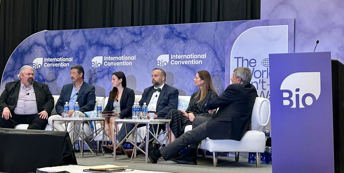 MassEOED's tweet image. Interim Secretary of Economic Development Ashley Stolba joined national leaders at #BIO2025 for a panel on economic development policy and partnerships in biomanufacturing. 

She underscored Massachusetts’ position as a global leader in life sciences, highlighting the…